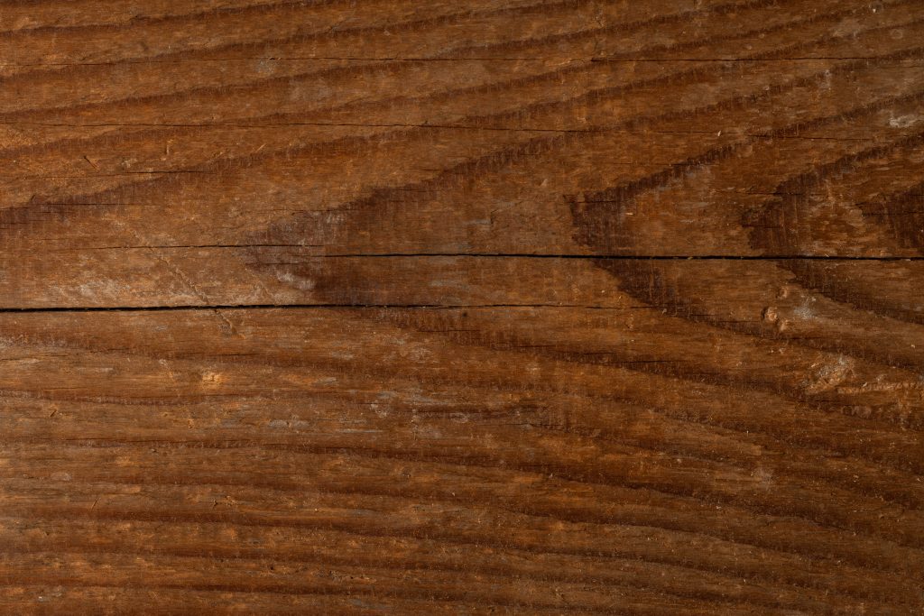 Close-up of solid wood grain on a natural plank