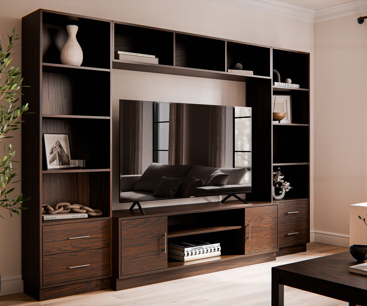 Solid wood desk crafted for a home office
