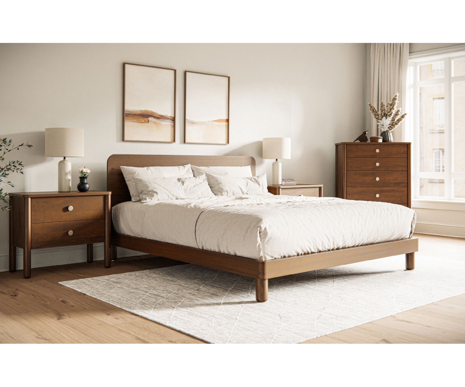 Solid wood bedroom furniture