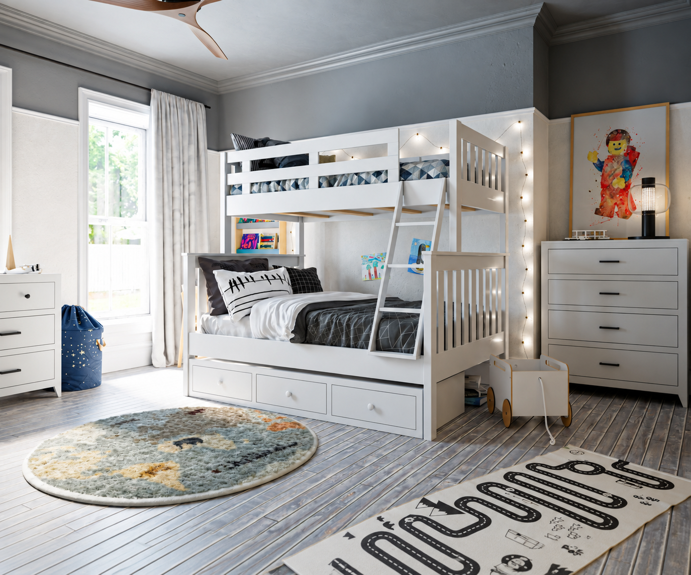 Solid wood children's bedroom furniture